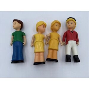 VTG Little Tikes Dollhouse People Mom & Dad, & Jockey Figures Family